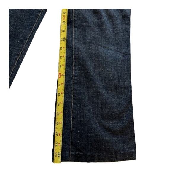 Ann Taylor Women’s Size 8 Dark Wash Wide Leg Jeans Stretch Denim Cropped EUC - Picture 8 of 9